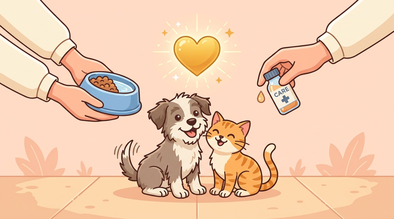 Donation illustration for street animal care